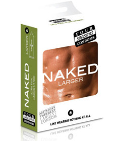 Four Seasons Naked Larger Condoms 6pk