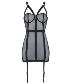 PD002BLKS Muse Suspender Dress SML