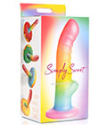 Simply Sweet 65 Ribbed Rainbow Dildo