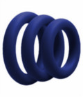 RIN027NAVY 3 Pack Silicone Cock Ring Navy