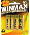 Winmax Super Alkaline AA Batteries  4 Pack