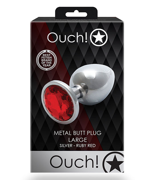 Ouch - Red Gem Metal Plug Large