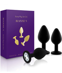 Rianne S Booty Plug Set x3 Black