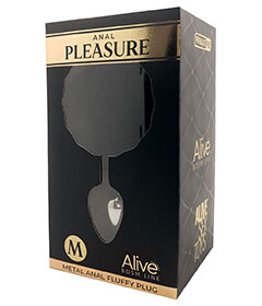 Alive  Metal Fluffy Plug Black M