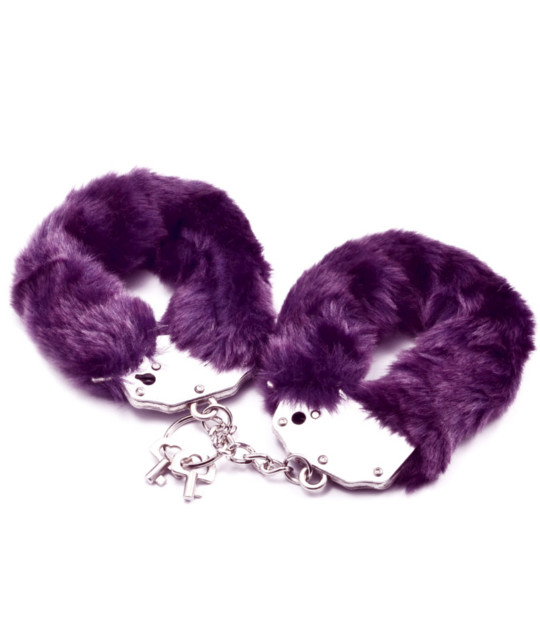 Lovetoy Fluffy Hand Cuffs Purple