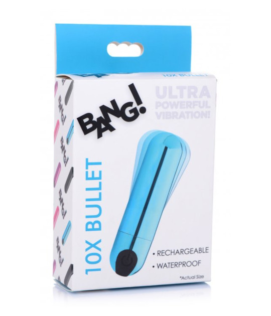 BANG! Vibrating Metallic Bullet - Blue