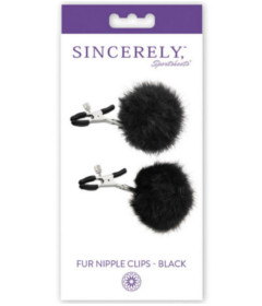 Sincerely Fur Nipple Clips Black