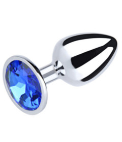 PLU001BLUL Large Metal Plug Round Blue
