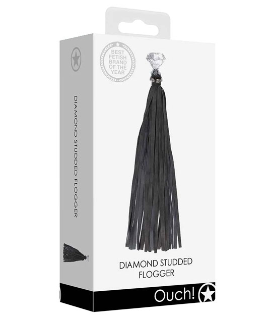 Diamond Studded Whip Black
