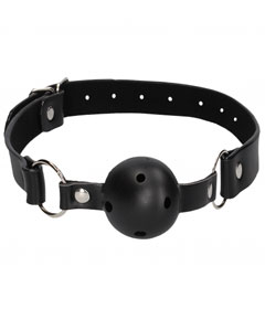 B+W - Breathable Ball Gag Leather Strap