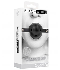 B+W - Breathable Ball Gag Leather Strap