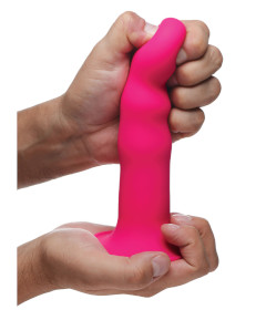 Squeezable Wavy Dildo - Pink