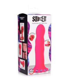 Squeezable Wavy Dildo - Pink