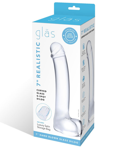 Glas 7in Realistic Curved Dildo