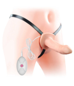 Vibrating Unisex Hollow Strap On