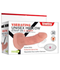 Vibrating Unisex Hollow Strap On