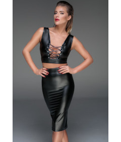 NOIR F152 PENCIL SKIRT WITH LACING SMALL 