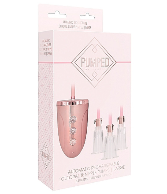 PUMPED Rechargeable Clitoral & Nipple Pump Set Large