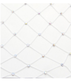 HOS010WHT Dimante Fishnet White