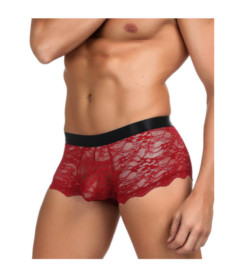 MP073 Lace Panty For Men Red Medium