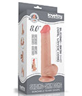 Lovetoy 8inch Sliding Skin Dual Layer Dong and Balls Flesh