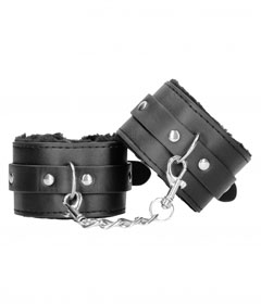 B+W - Plush Bonded Leather Wrist Cuffs