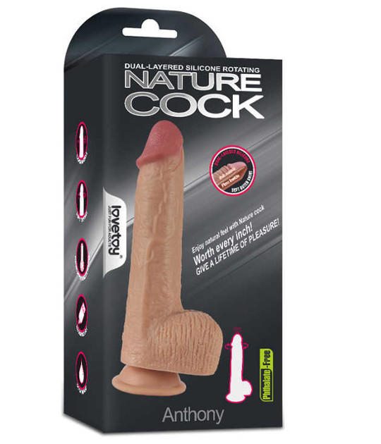 Dual layered Silicone Rotating Cock Anthony LV4032