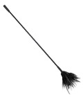 CRO001 Crop With Feather Tickler Black