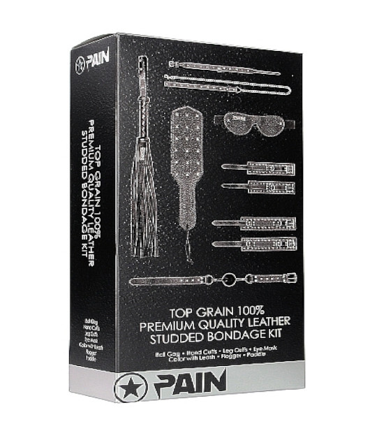 Pain 7 Pcs - Leather Studded Bondage Kit