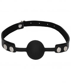 B+W - Silicone Ball Gag Leather Straps