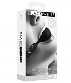 B+W - Silicone Ball Gag Leather Straps