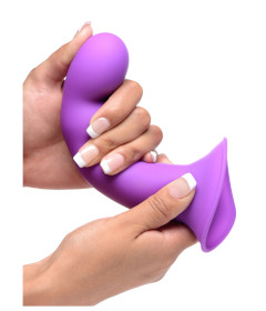 Squeezable Wavy Dildo - Purple