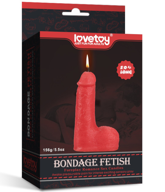5inch Low Temperature Sex Candle Red
