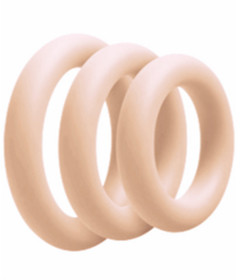 RIN027NUDE 3 Pack Silicone Cock Ring Nude