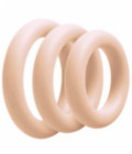 RIN027NUDE 3 Pack Silicone Cock Ring Nude