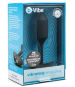 b-vibe Vibrating Snug Plug Medium Black