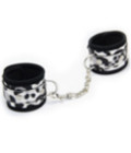 BHAN13WHT Animal Print Cuffs White
