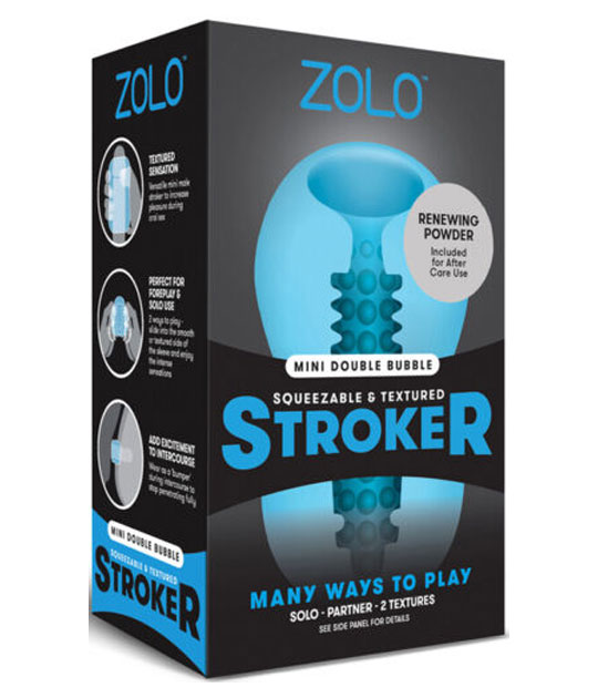 ZOLO Mini Stroker Double Bubble Blue