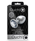 Ouch  Clear Gem Metal Plug Medium