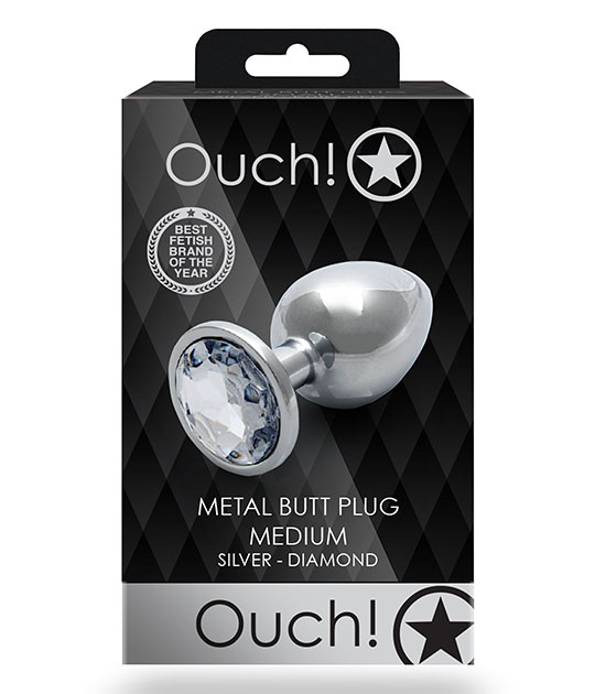 Ouch - Clear Gem Metal Plug Medium