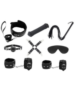 KIT001BLK 9 Piece Bondage Kit Black