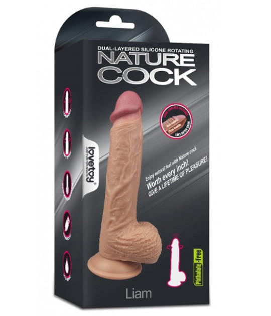 Dual layered Silicone Rotating Cock Liam LV4031
