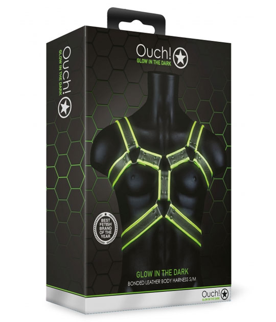 Ouch - Chest Harness Glow In Dark S M