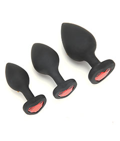 Whipsmart 3Piece Heart Anal Set