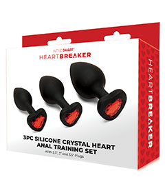 Whipsmart 3Piece Heart Anal Set
