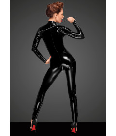 NOIR F188 PVC CATSUIT WITH 3 WAY ZIP MEDIUM