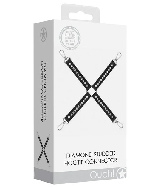 Diamond Studded Hogtie Black