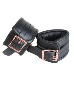 Leather Cuffs with Rose Gold Hardware
