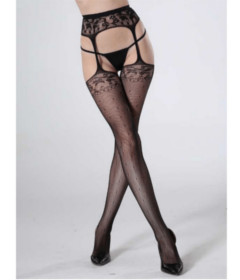 LIN40121 Thigh Hi with Garter Stockings