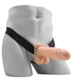 FF 7in Hollow Rechargeable Strap-On